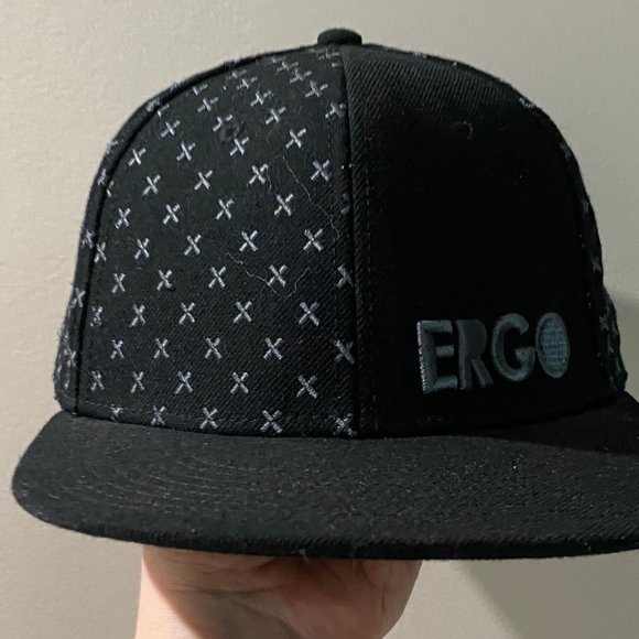 Men Black Wool (30%) Blend Skater Streetwear Embroidery Fitted Baseball Hat  S/M - Picture 1 of 5